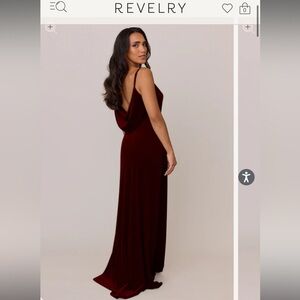 Revelry Burgundy Bridesmaid Dress